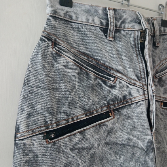 Lee denim vintage, retro acid wash denim skirt 11W - Picture 4 of 15